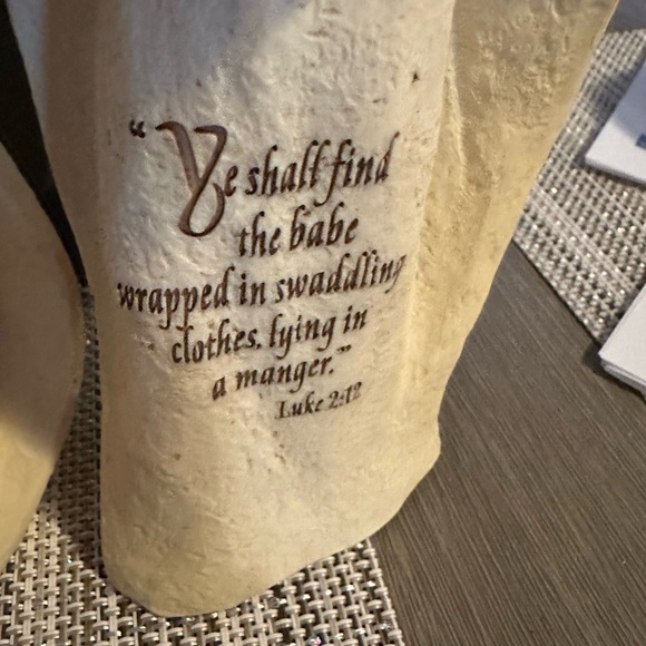 Nativity 8 piece set New King James Stone Resin Ivory Luke John Matthew - Picture 12 of 12